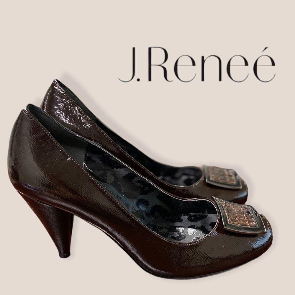NIB J. Renee "Alona" Brown Patent Heels 9